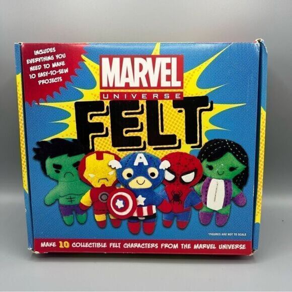 Marvel Universe Felt Characters Kit Hulk, Iron Man, Captain America, Spider-Man - Picture 1 of 7